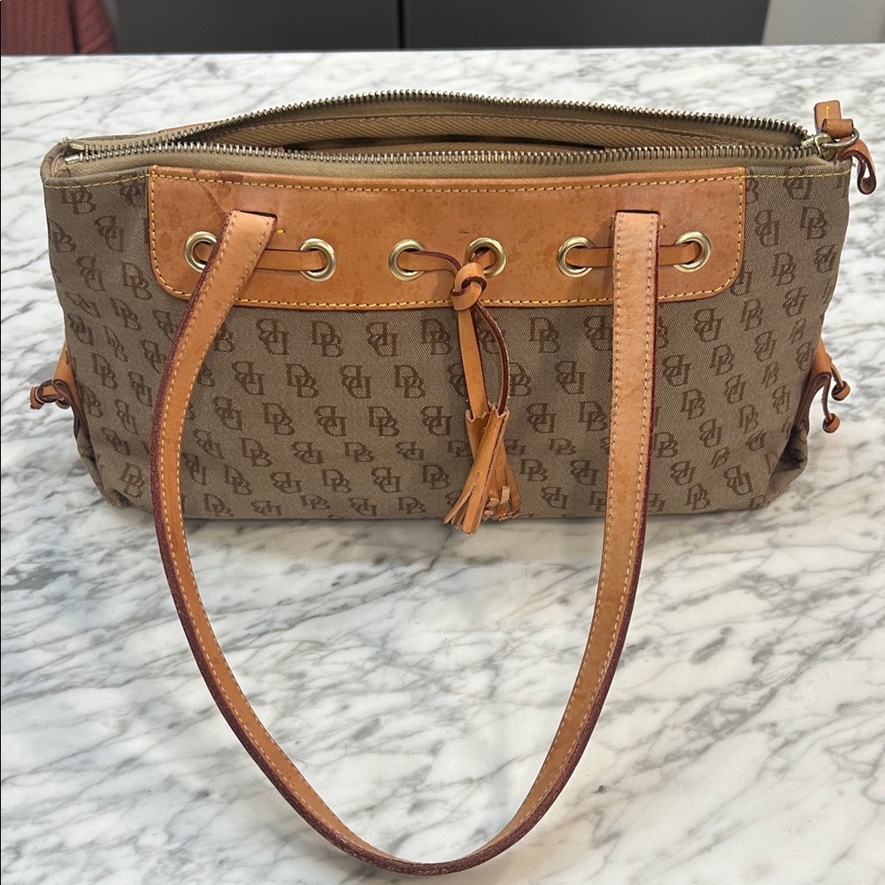 Dooney & Bourke Vintage Brown Monogram Shoulder Bag